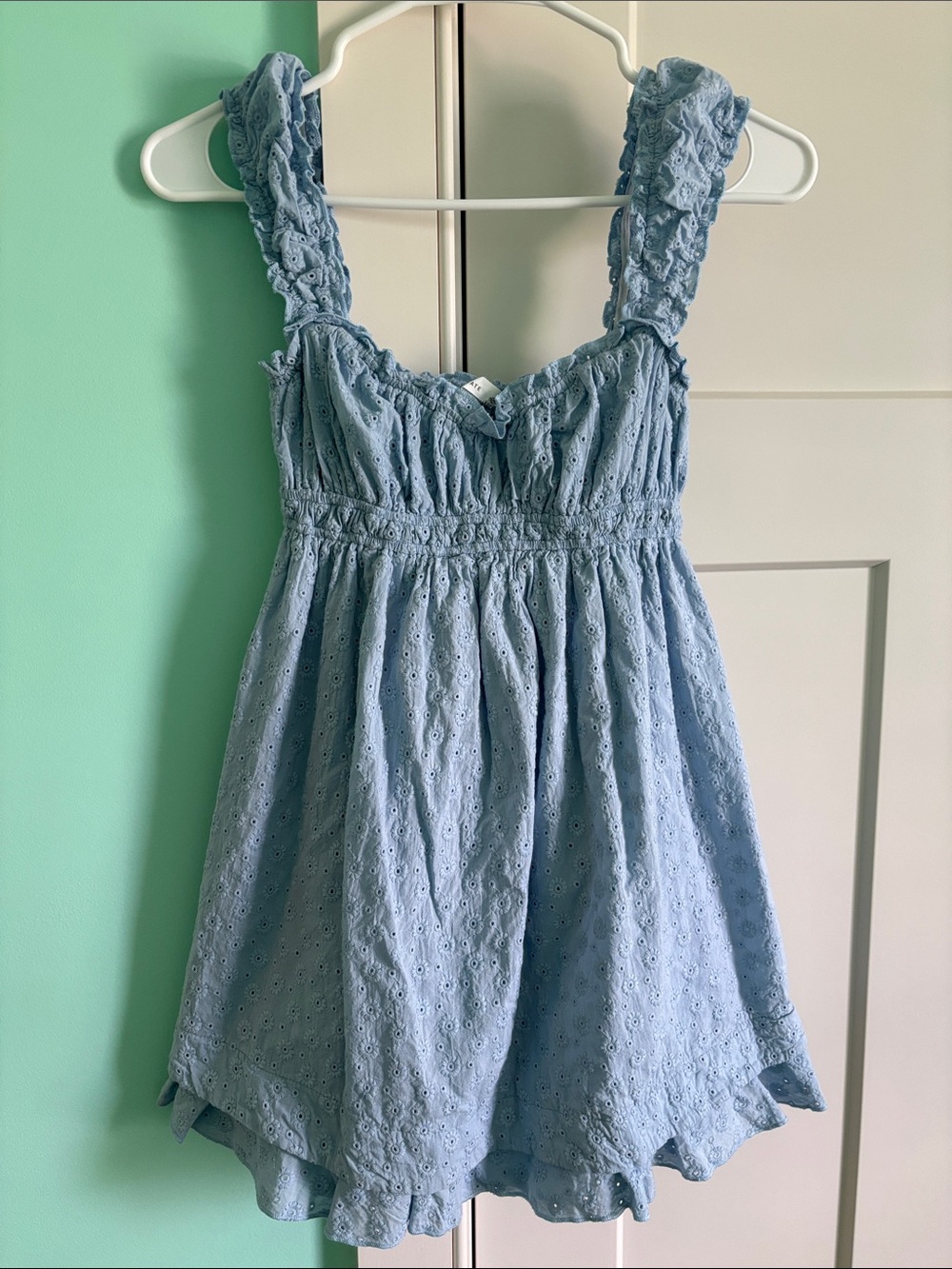 Altar'd State Light Blue Eyelet Sundress
